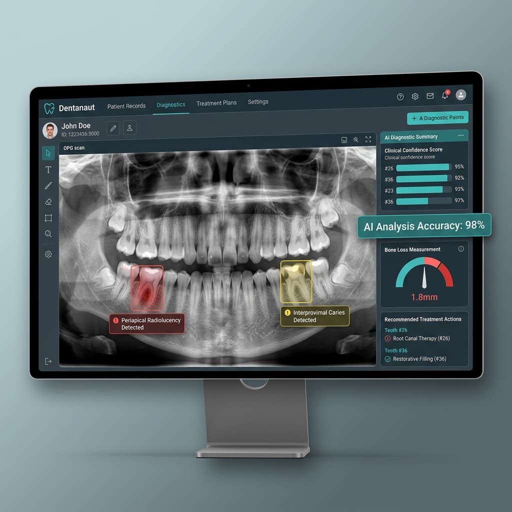 Dentanaut AI X-Ray Radiograph Diagnostic Assistant Interface